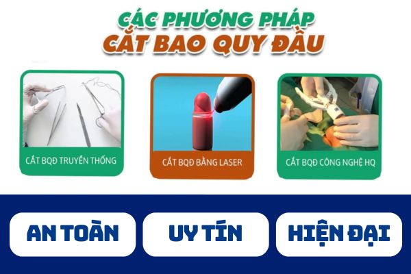 Các phương pháp cắt bao quy đầu an toàn